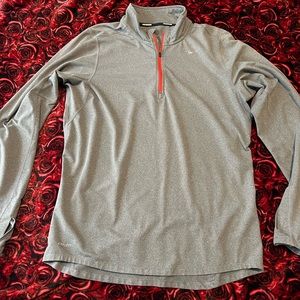Men’s Nike Running Dry Fit Half Zip Pullover Gray Size Small